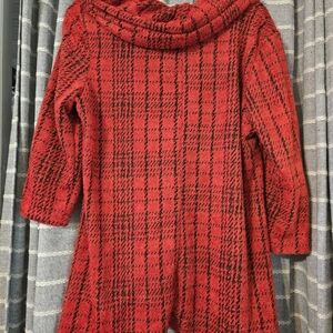 New Directions Red Turtleneck Sweater